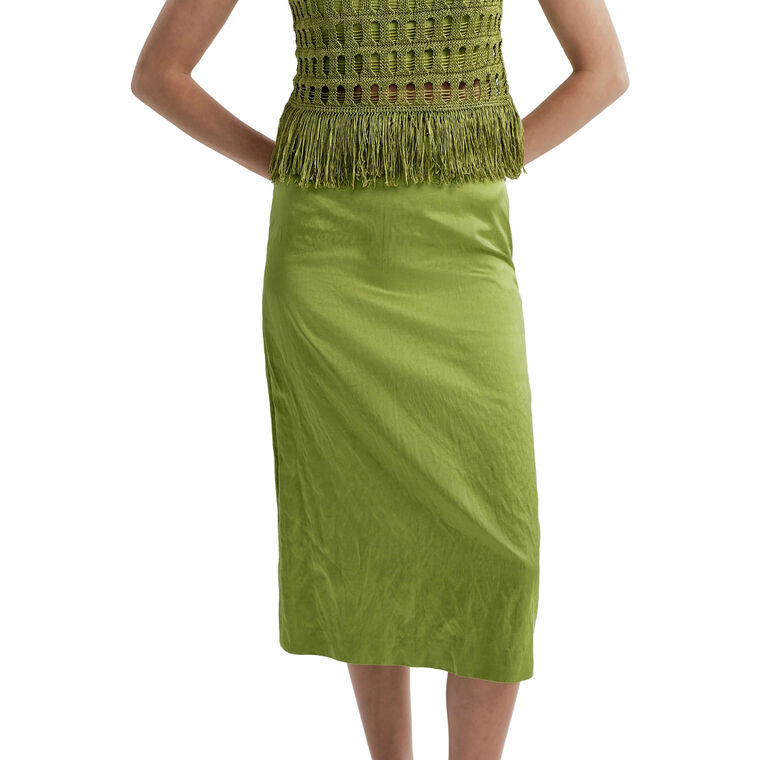 Phoebe Satin Midi Skirt image number null