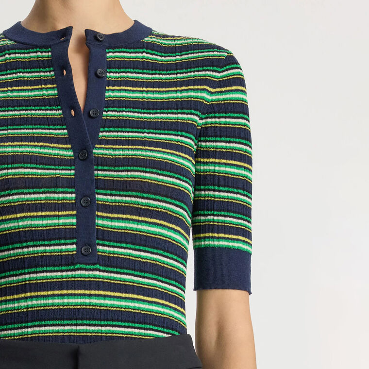 Fisher Fine Cotton Knit Top image number null
