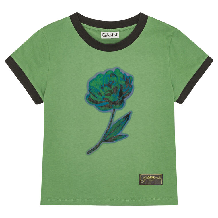 Basic Cotton Jersey Peony Baby Tee image number null