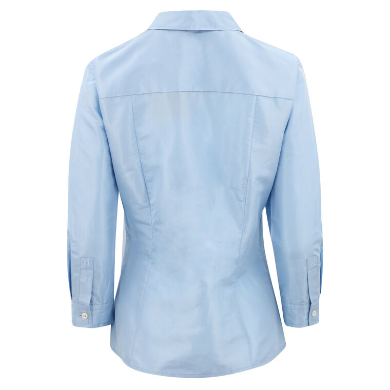 Silk Taffeta Collared Shirt image number null