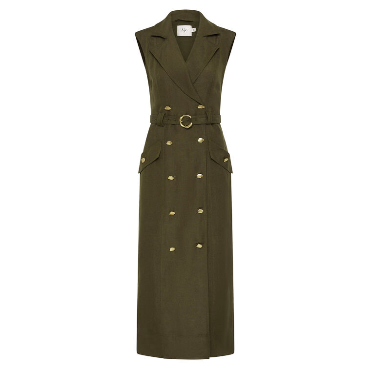 Blake Sleeveless Utility Midi Dress image number null