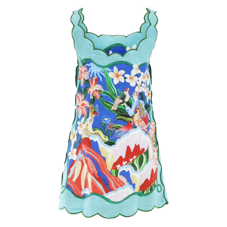 Sleeveless Garden Of Life Scarf Mini Dress image number null