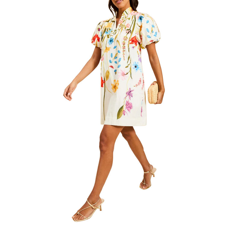 Elliana Printed Puff Sleeve Mini Dress image number null