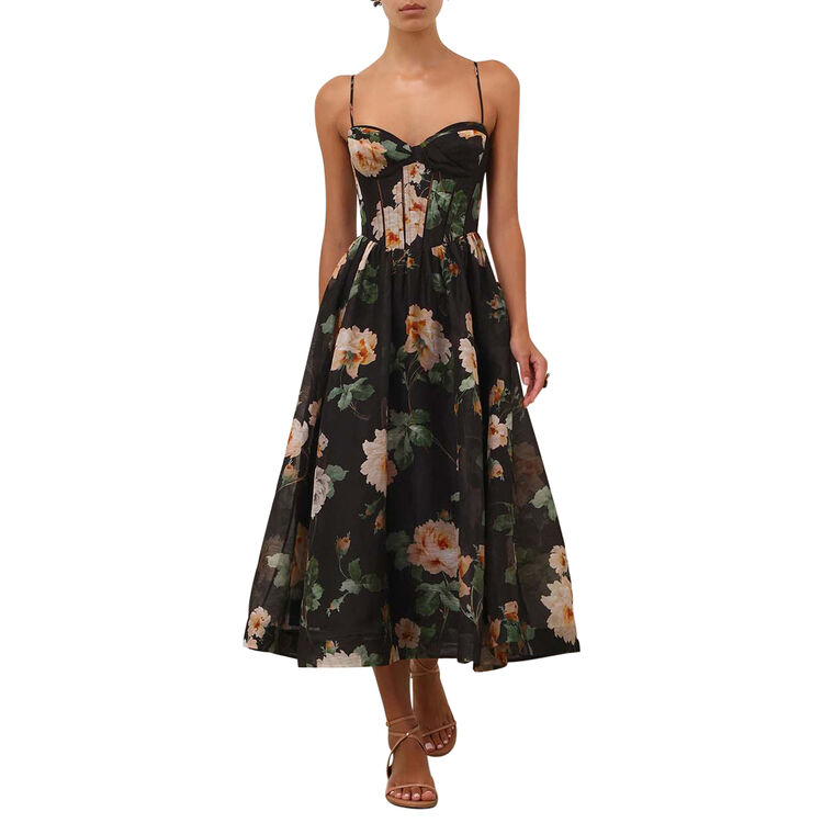 Luna Sleeveless Corset Midi Dress image number null