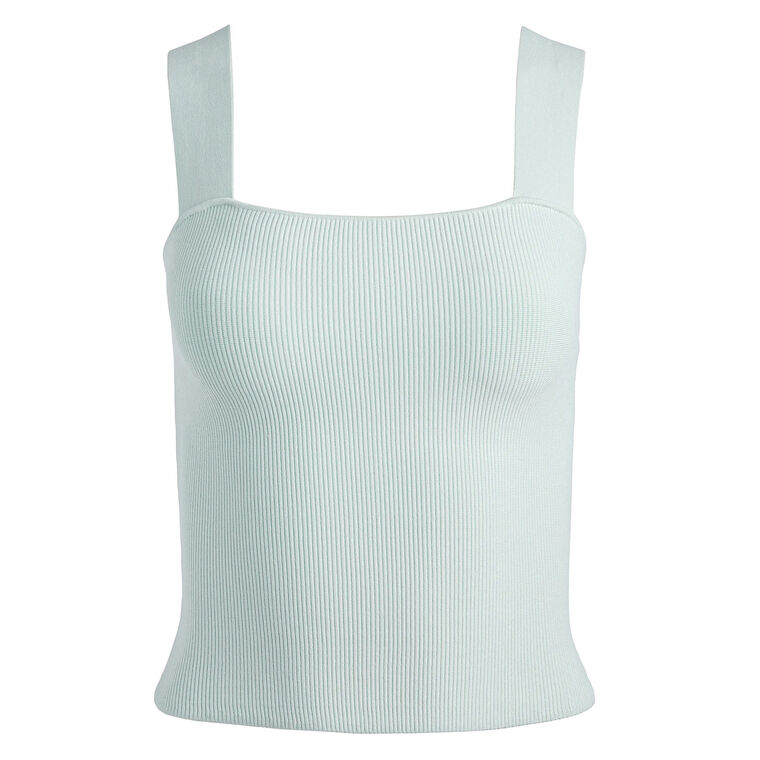 Torie Wide Strap Ribbed Knit Tank Top image number null
