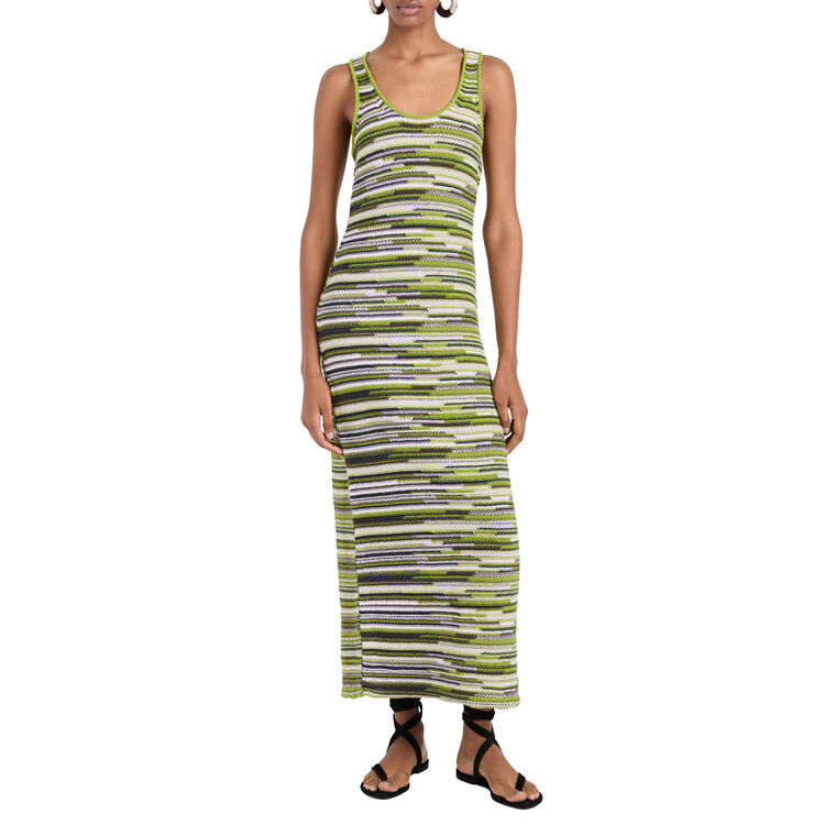 Zinah Knit Dress in Linen Dry Rib image number null