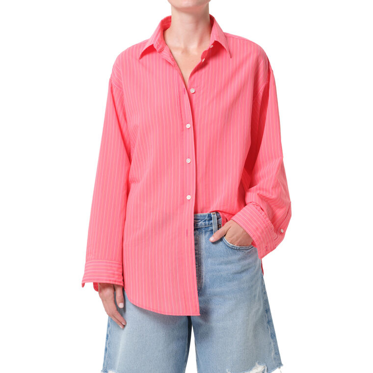 Sona Long Sleeve Striped Button-Up Shirt image number null