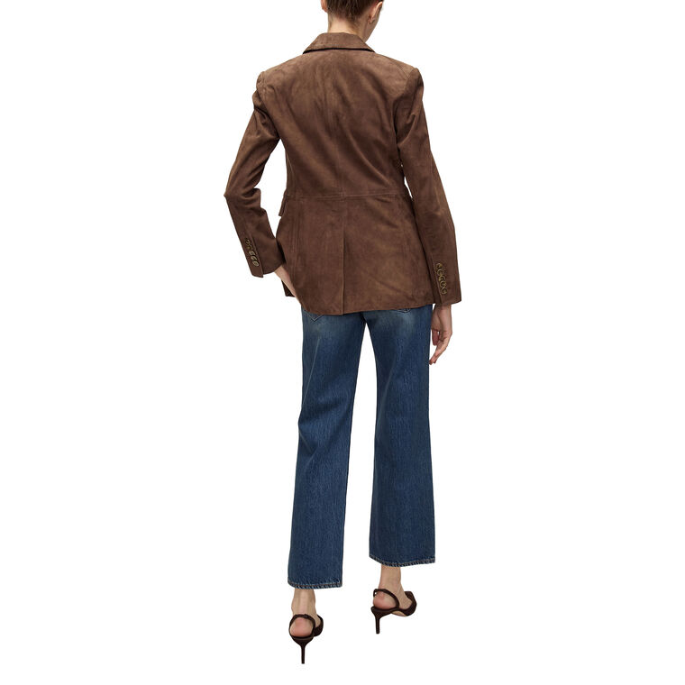 Duane Single-Breasted Suede Dickey Jacket image number null