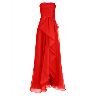 Theresa Strapless Draped Organza Gown
