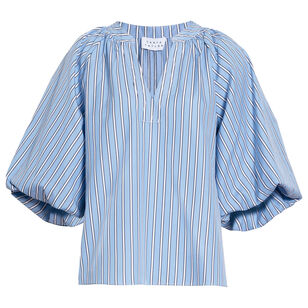 Marine Cotton Poplin Top