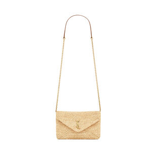 Cassandre Chain Pouch In Raffia