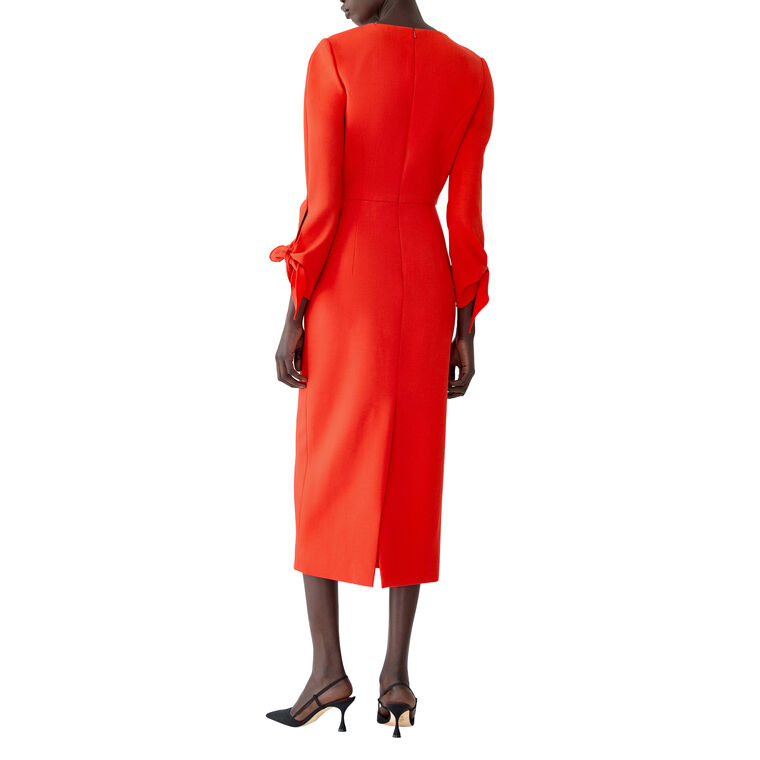 Tie Detail Midi Dress image number null