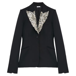 Chain Mail Embroidery Single-Breasted Jacket