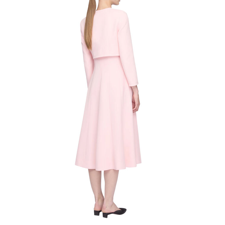 Lizette Cropped Wool Crepe Collarless Jacket image number null