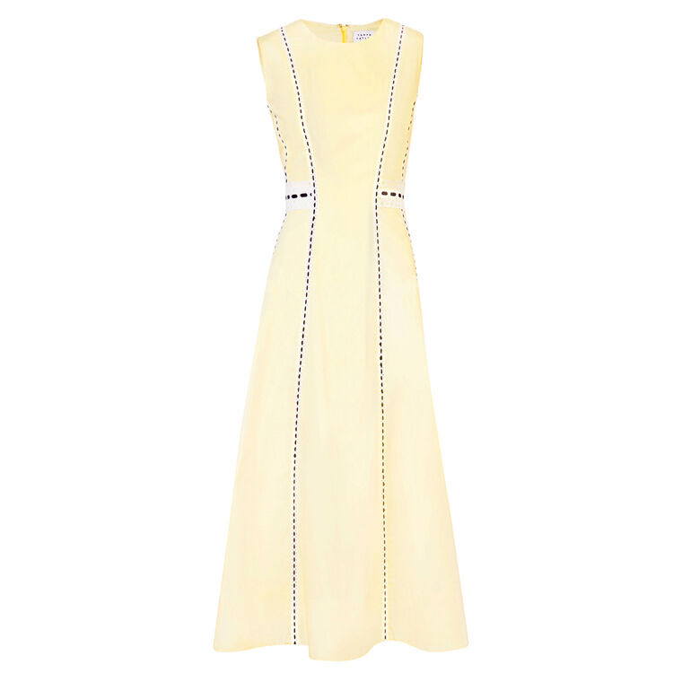 Sloane Sleeveless Cotton Poplin A-Line Midi Dress image number null