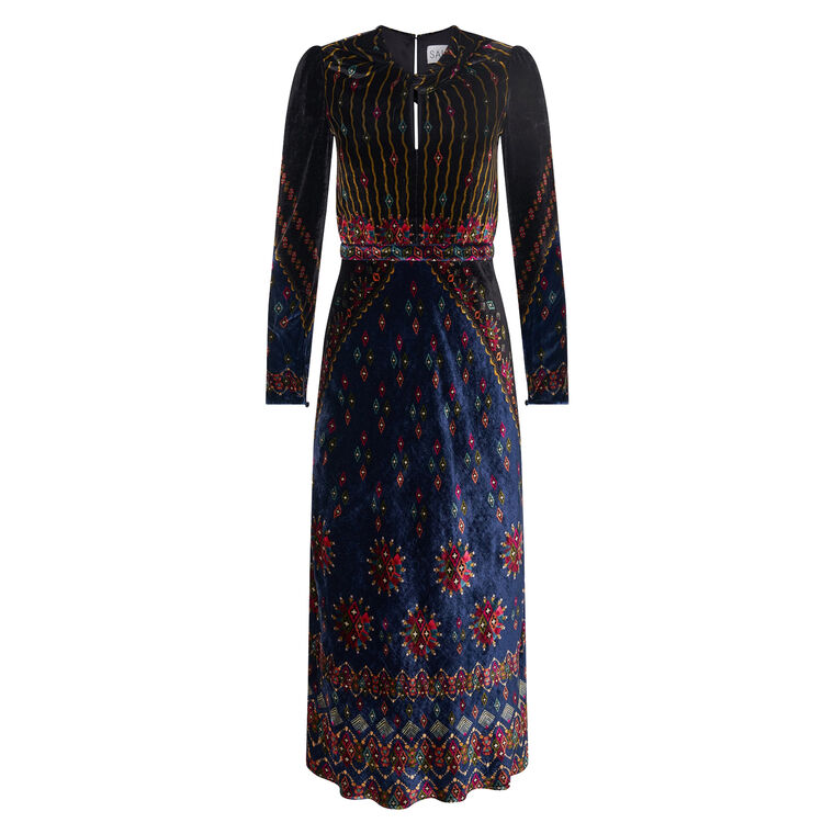 Claudia Velvet Midi Dress image number null