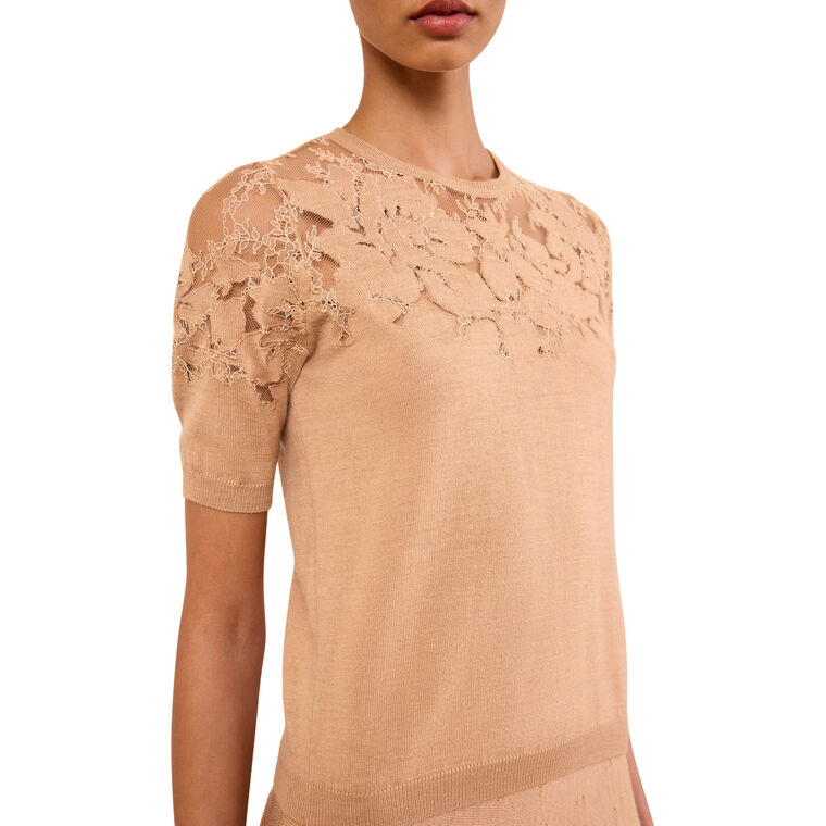 Ella Short Sleeve Lace Top image number null