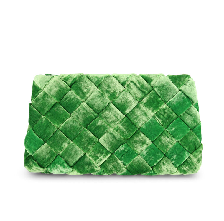 Aviva Woven Velvet Clutch image number null