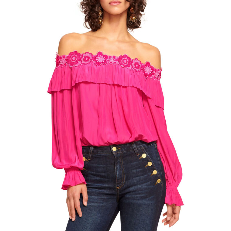 Fannie Embellished Off-The-Shoulder Top image number null