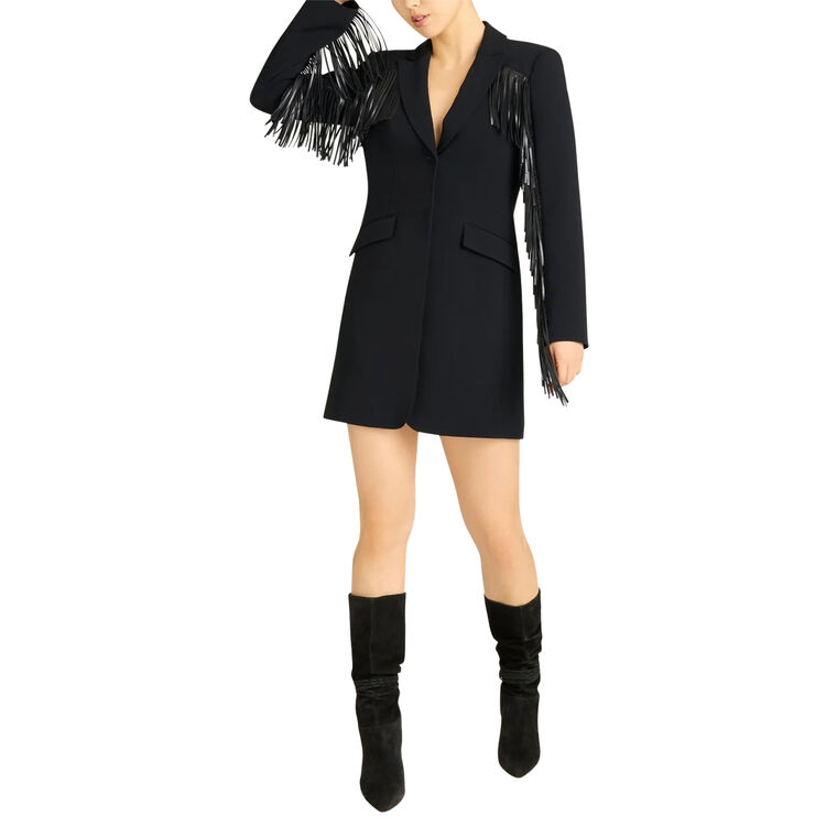 Joelette Fringe Blazer Mini Dress image number null