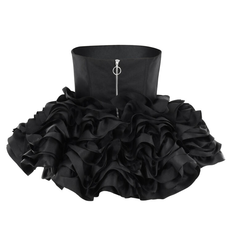 Heavy Satin Strapless Layered Top image number null