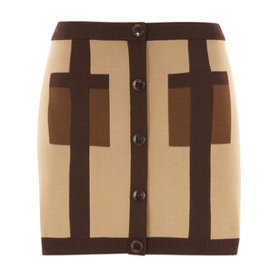 Artemis Color Block Mini Skirt