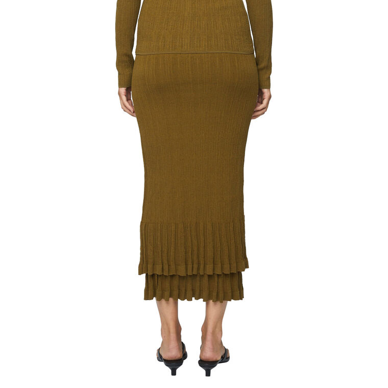 Lexi Fine Cotton Knit Midi Skirt image number null