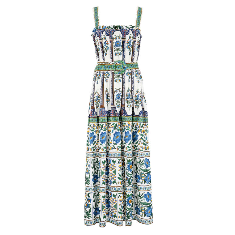 Manoela Sleeveless Belted Maxi Dress image number null