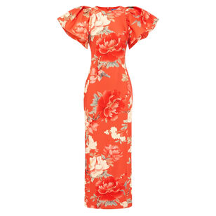 Lucinda Sculptural Sleeve Maxi Dress