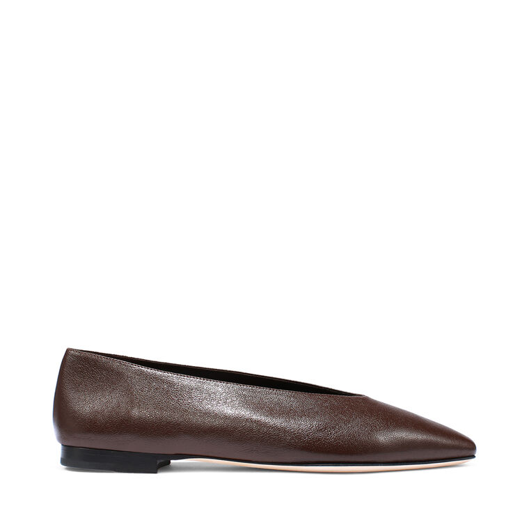Margot Soft Shiny Biker Leather Flat image number null