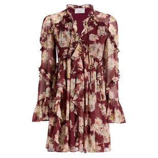Mae Bouquet Albani Long Sleeve Ruffle Mini Dress
