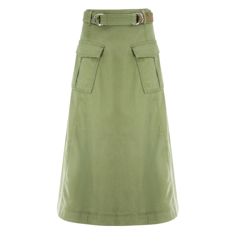Philomena Cotton Drill Utility Skirt image number null