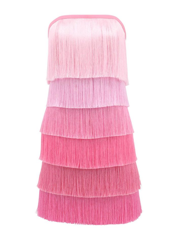Nuoir Ombre Fringe Dress image number null