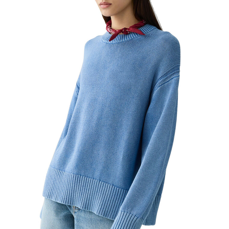 Long Sleeve Sunwash Cozy Crewneck Sweater image number null