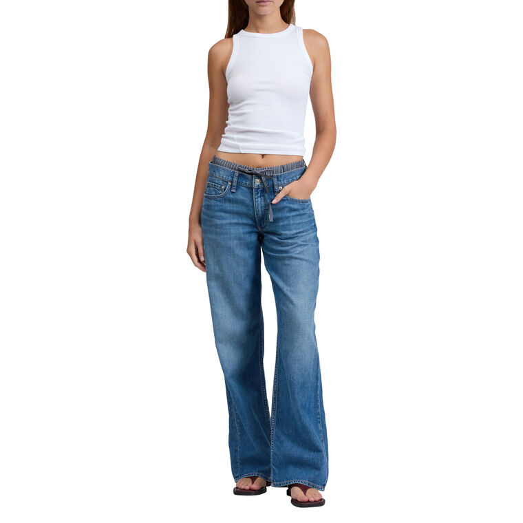 Saige Relaxed Straight Boxer Jeans image number null