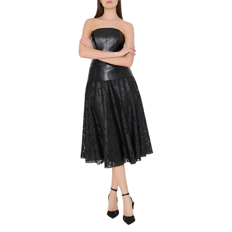 Otha Textured Lace Midi Skirt image number null