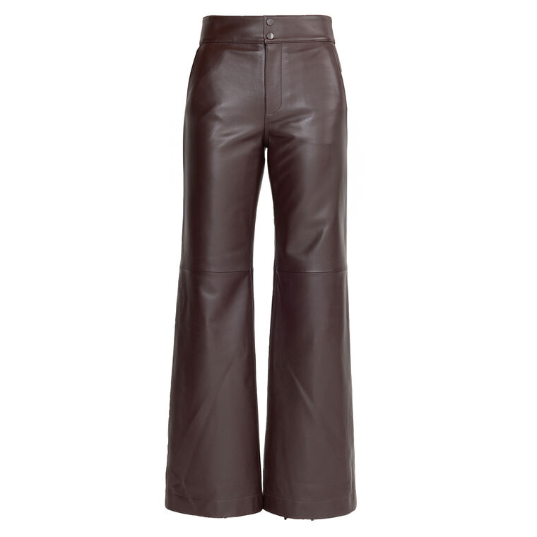 Zoe Wide-Leg Leather Pant image number null