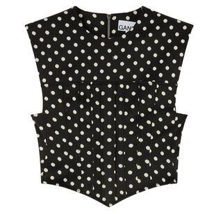 Polka-Dot Double Satin Corset Top
