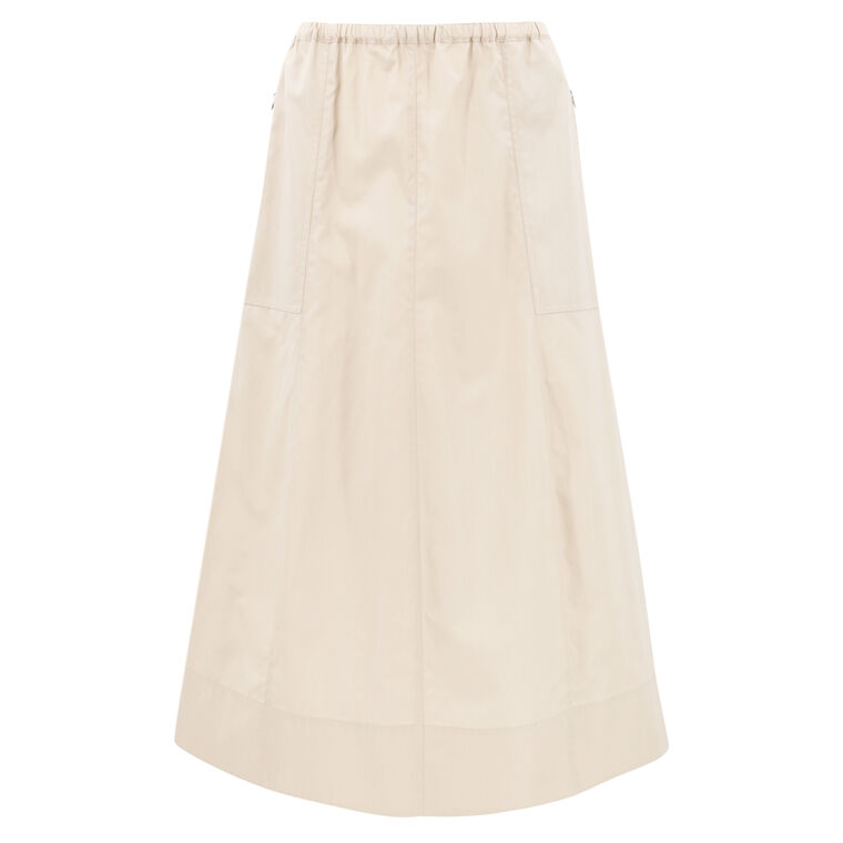 Cotton Zip-Pocket Utility Skirt image number null