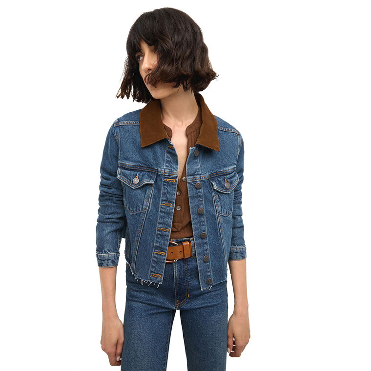Cara Jean Jacket With Corduroy Collar image number null