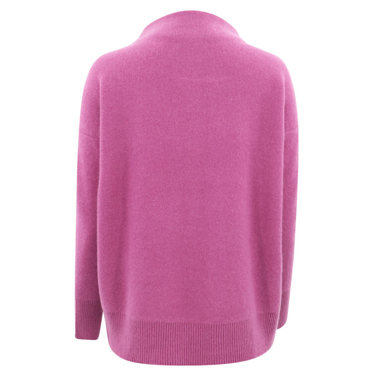 Plush Cashmere Funnel Neck Sweater image number null