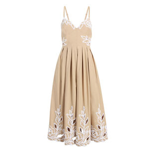 Maude Trailing Peonies Midi Dress