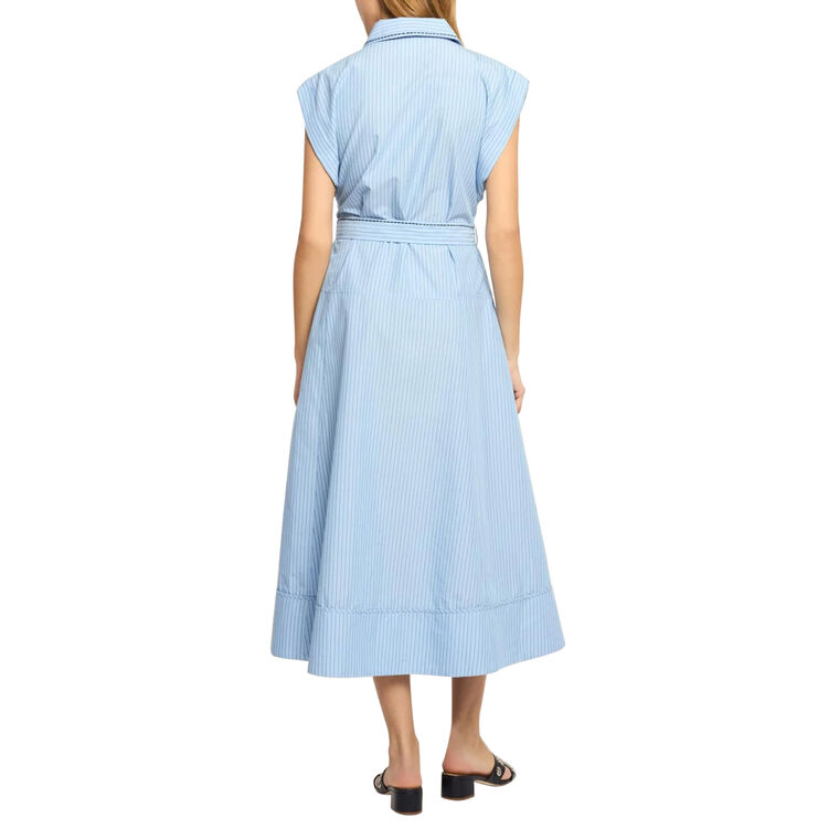 Callie Short Sleeve Belted Midi Dress image number null