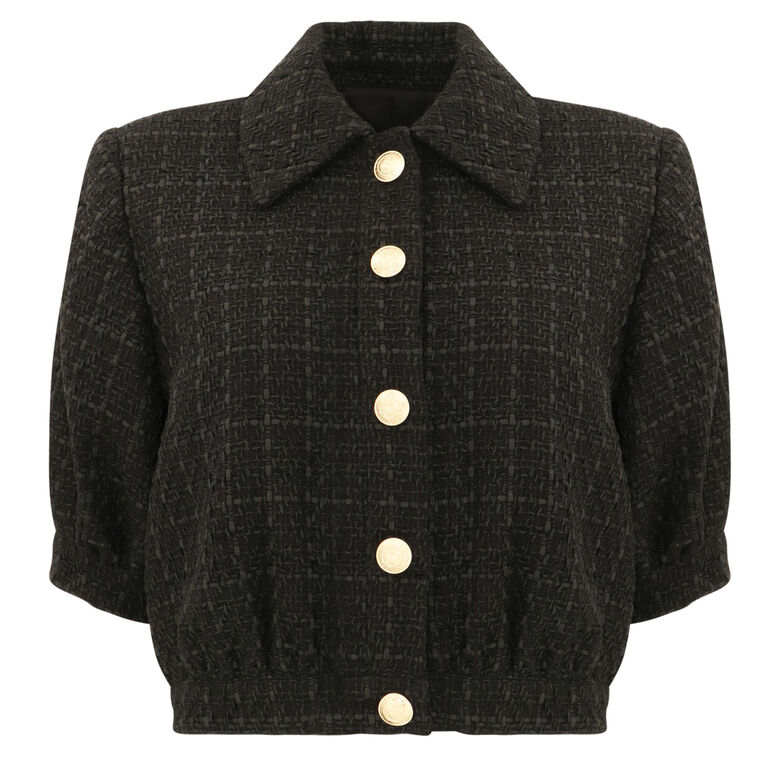 Cove Cropped Tweed Jacket image number null