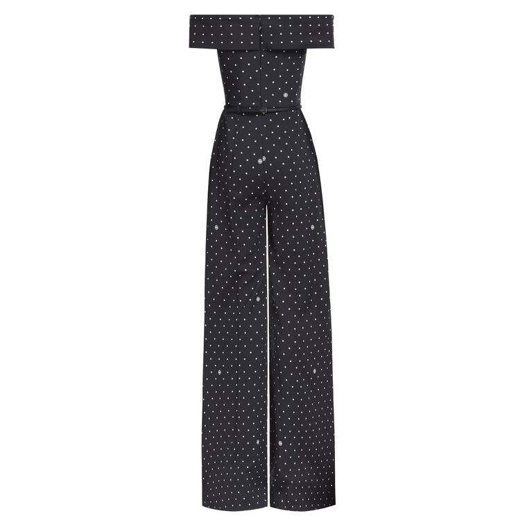 Polka Dot Off-The-Shoulder Jumpsuit image number null