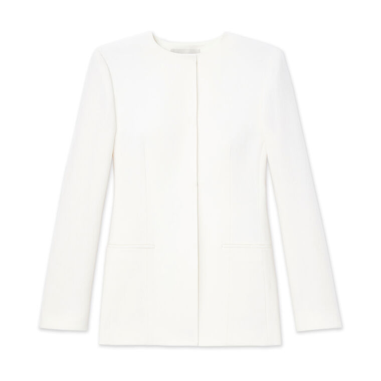Collarless Blazer With Hidden image number null