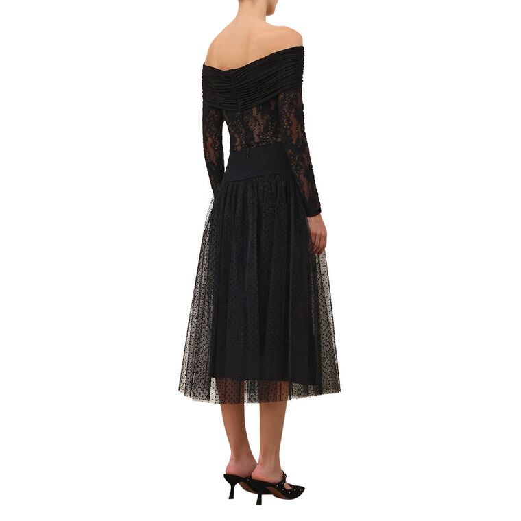 Tulle Edot Midi Skirt image number null