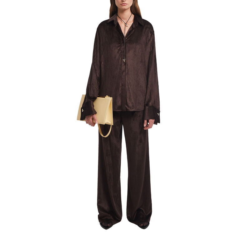 Godiva Long Sleeve Corduroy Blouse image number null