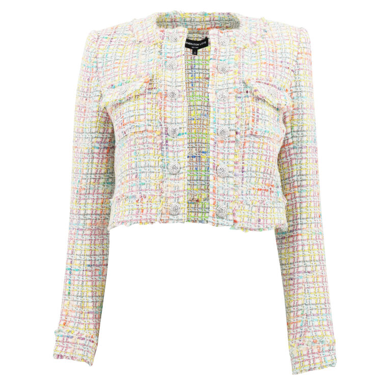 Valentina Cropped Tweed Jacket image number null