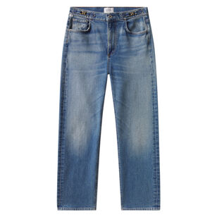 Blaine Vintage Straight-Leg Jean With Horsebit Waist